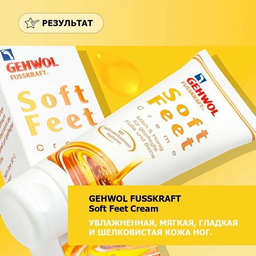 Gehwol Soft Feet Cream - Шелковый крем Молоко и мёд с гиалуроновой кислотой 125 мл