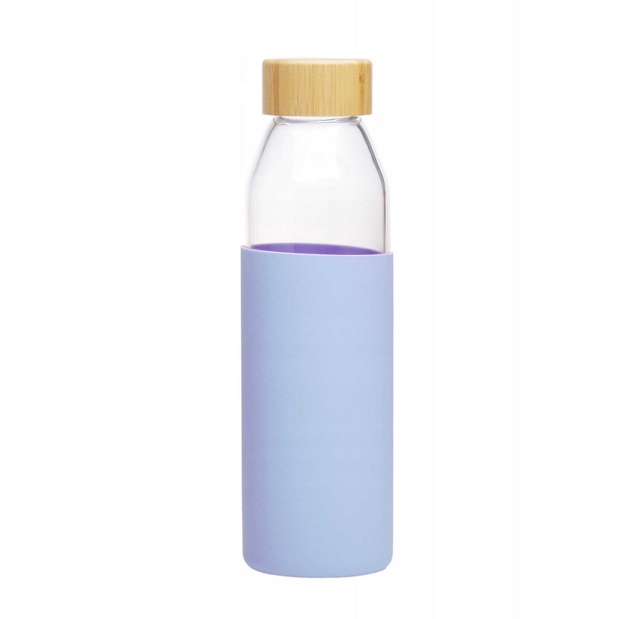 Бутылка для воды 500 мл. Kamille KM 9022 стеклянная в силиконовом чехле (9022 / 0,5 л. / голубой)