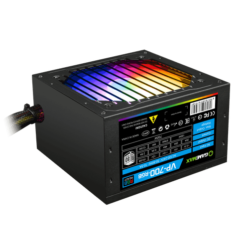 Блок питания 700 Вт ATX GameMax VP-700-RGB, 120 мм, 80 Plus (VP-700-RGB 80+)