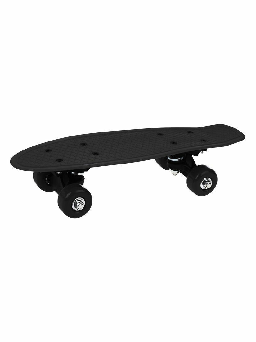 Скейтборд-пенниборд пластик 43 см, колеса PVC, крепления пластик, чёрный