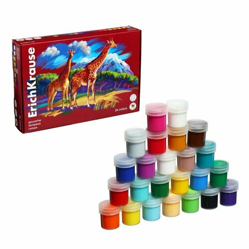 Гуашь 24 цвета х 20 мл, ErichKrause 