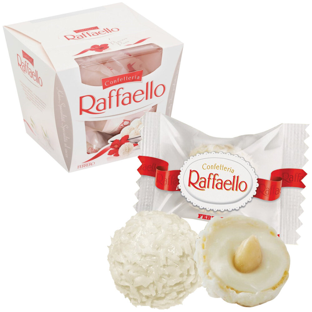 Конфеты RAFFAELLO с цельным миндальным орехом в кокосовой обсыпке, 150 г, 77070983 упаковка 2 шт.