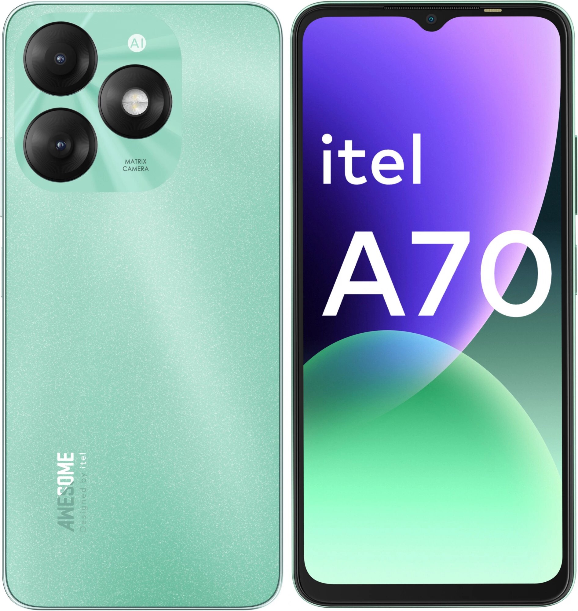Смартфон Itel A70 4/256 ГБ Global для РФ, Dual nano SIM, field green