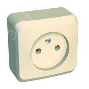 фото Розетка силовая Schneider Electric PA16-001K этюд О/У розетка без заземления без шторок 16А 250B, кремовый