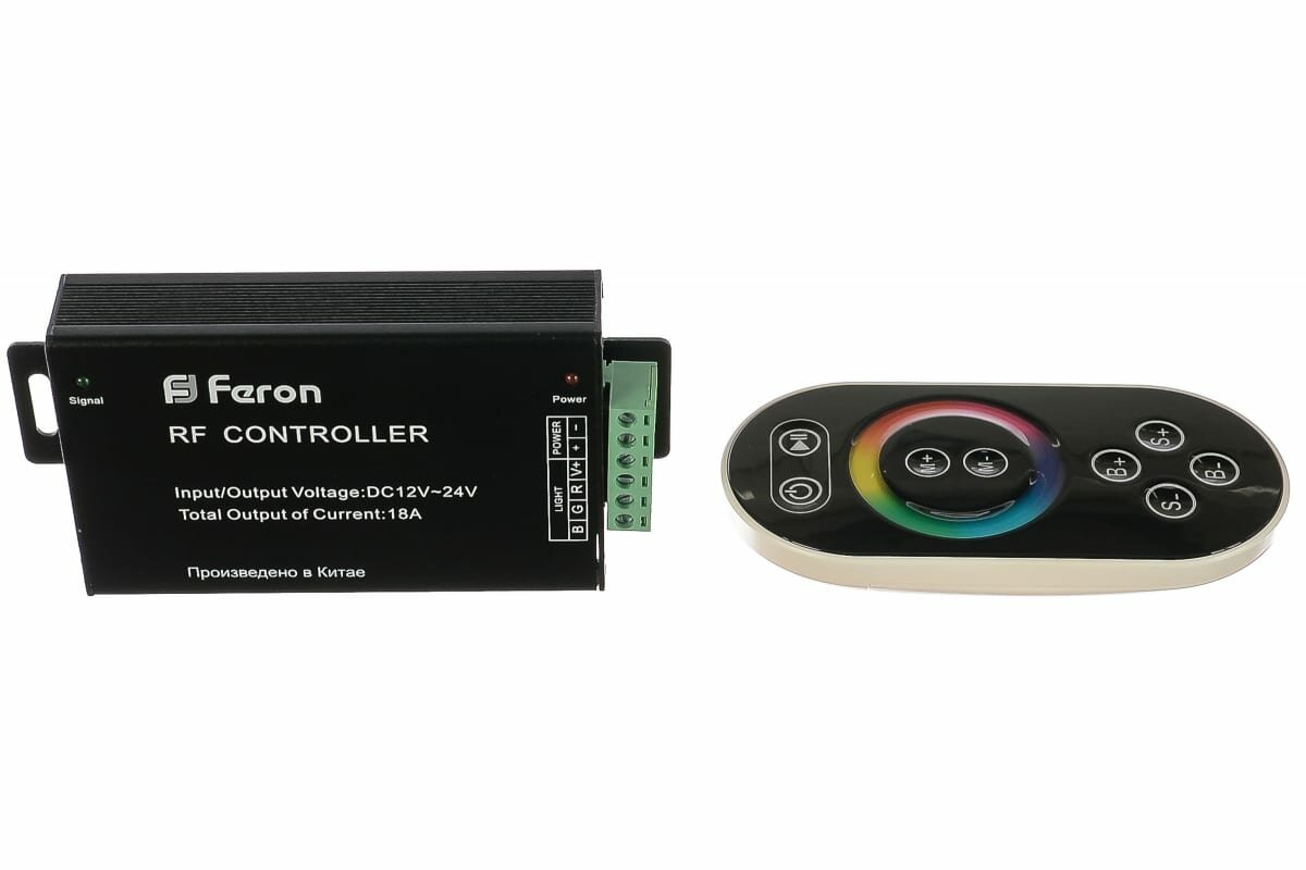 Контроллер Feron 216 Вт для светодиодной ленты, с сенсорным ПДУ, черный (21557) - фото №3
