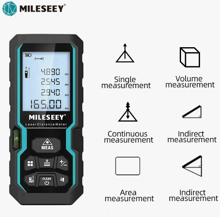 Лазерный дальномер 40 м Mileseey S6