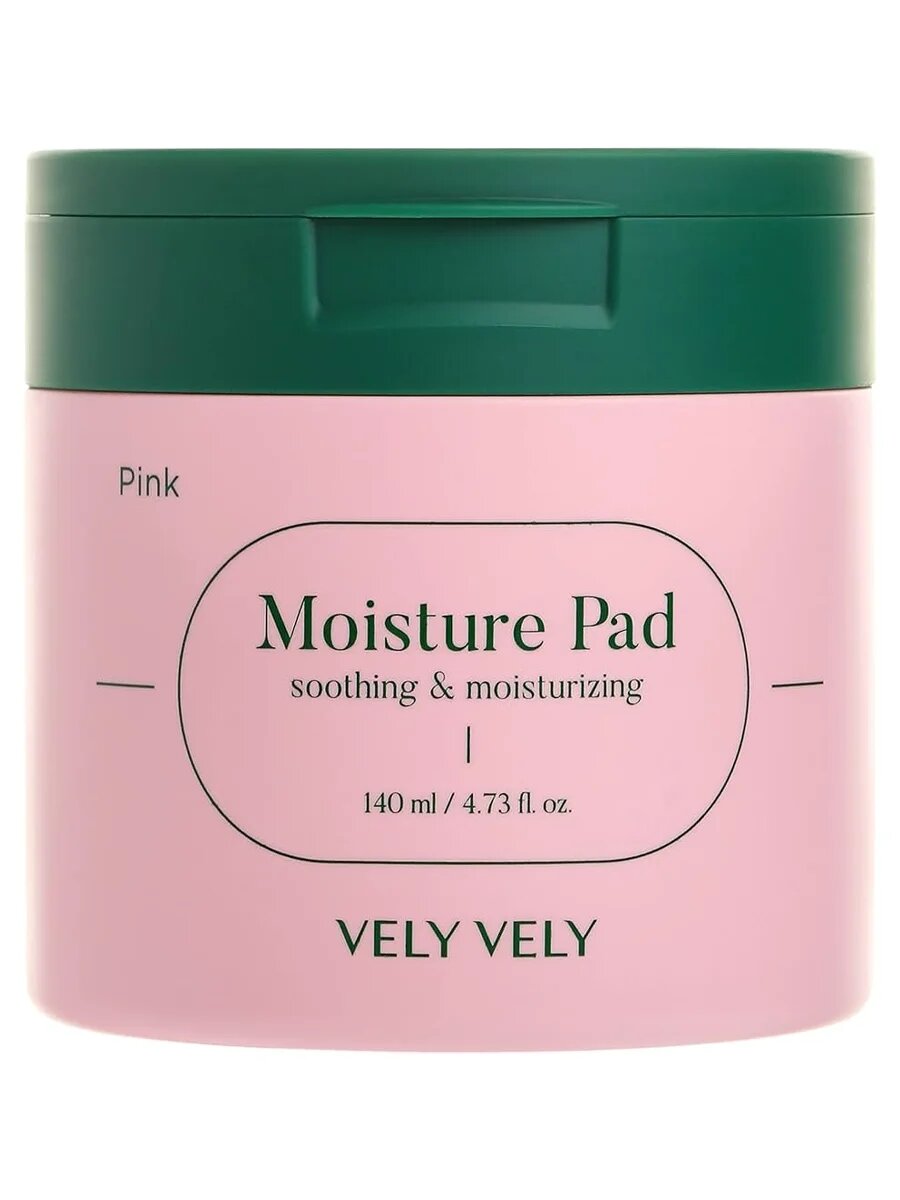 Увлажняющие тонер-пэды с экстрактом опунции Vely Vely Pink Moisture Pad 60 шт