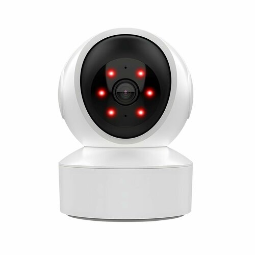 Сетевая Wi-Fi поворотная IP-камера наблюдения HD com Мод: K49-ASW4 (Q23456CS4) 4mp с динамиком и микрофоном для двусторонней аудиосвязи. Запись по д