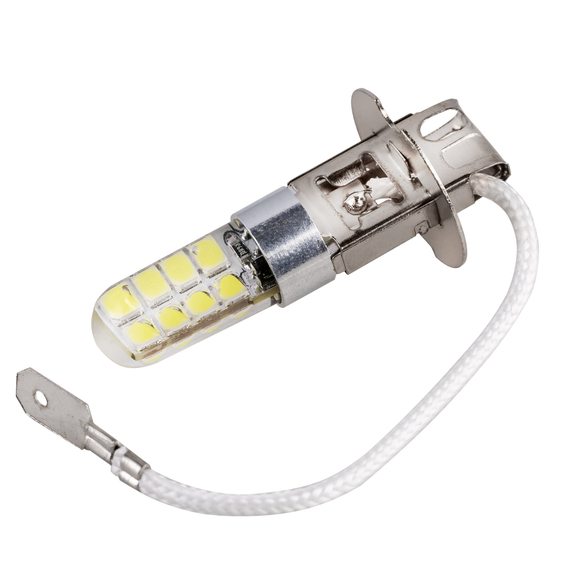 Автолампа диод H3 12-24V 16 SMD диодов 1-конт биполярная Белая SKYWAY Ближний дальний противотуманные