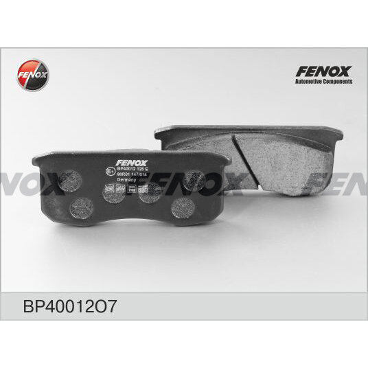 Комплект тормозных колодок, дисковый тормоз, FENOX BP40012O7 (1 шт.)