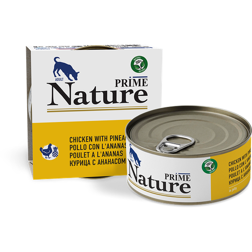 PRIME NATURE Консервы для собак Курица с ананасом в желе ж/б 150 гр 137.6.7097