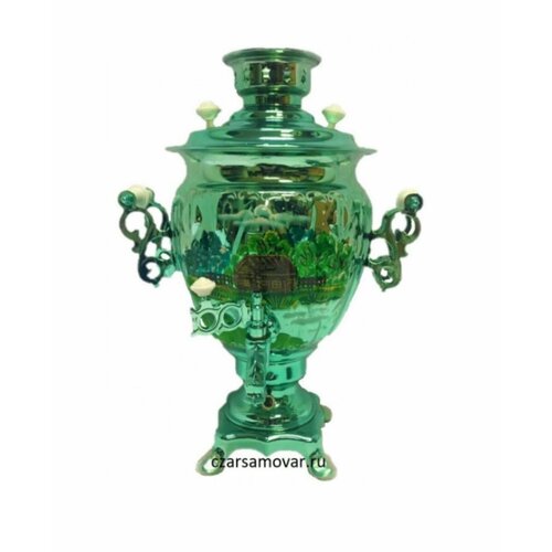 Самовар электрический 3 литра овал с художественной росписью 