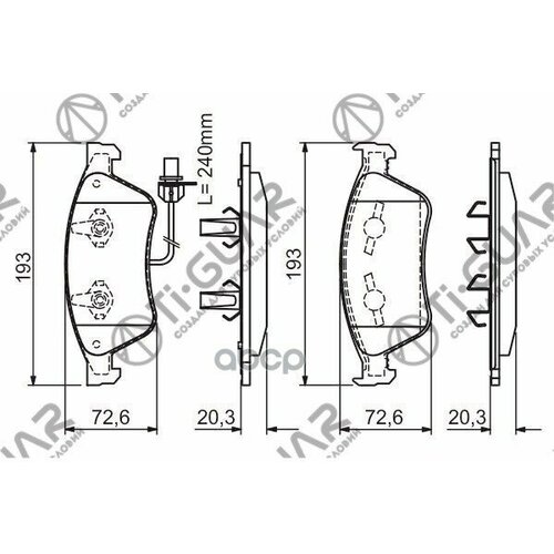 Тормозные Колодки Tg-0351Pn0351w Tiguar Vw Phaeton 02 - Audi A4 -08 A6 -11 A8 -10 Передние Диск Ti-Guar арт TG0351 4810₽