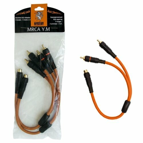 RCA адаптер 1 гнездо 2 штекера Mystery MRCA YM 2 шт 460₽