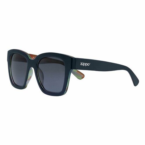 Солнцезащитные очки Zippo Очки солнцезащитные ZIPPO OB92-13, синий, серый солнцезащитные очки zippo коричневый