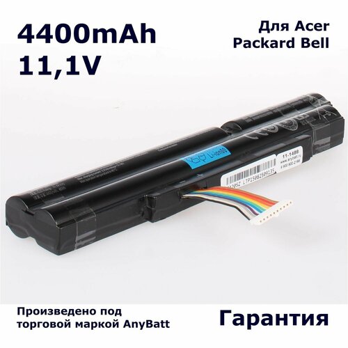 аккумуляторная батарея anybatt 11 b1 1488 4400mah для ноутбуков acer packard bell as11a3e as11a3e Аккумулятор AnyBatt 4400mAh, для AS11A3E