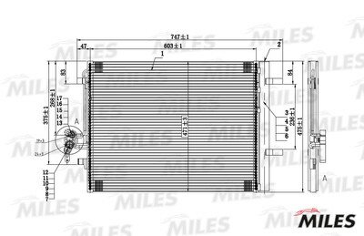 Конденсер ford galaxy/mondeo/s-max 1.6t/2.0/2.5/2.0d 06-