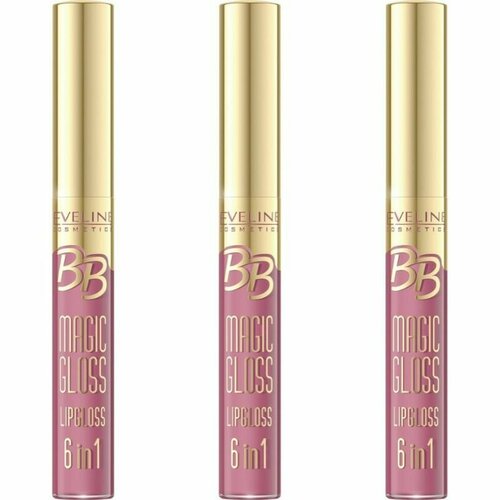 Eveline Cosmetics Блеск для губ bb magic gloss, тон № 367, 9 мл, 3 шт