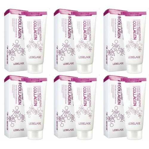 Lebelage Крем для рук с коллагеном Daily Moisturizing Collagen Hand Cream, 100 мл, 6 шт