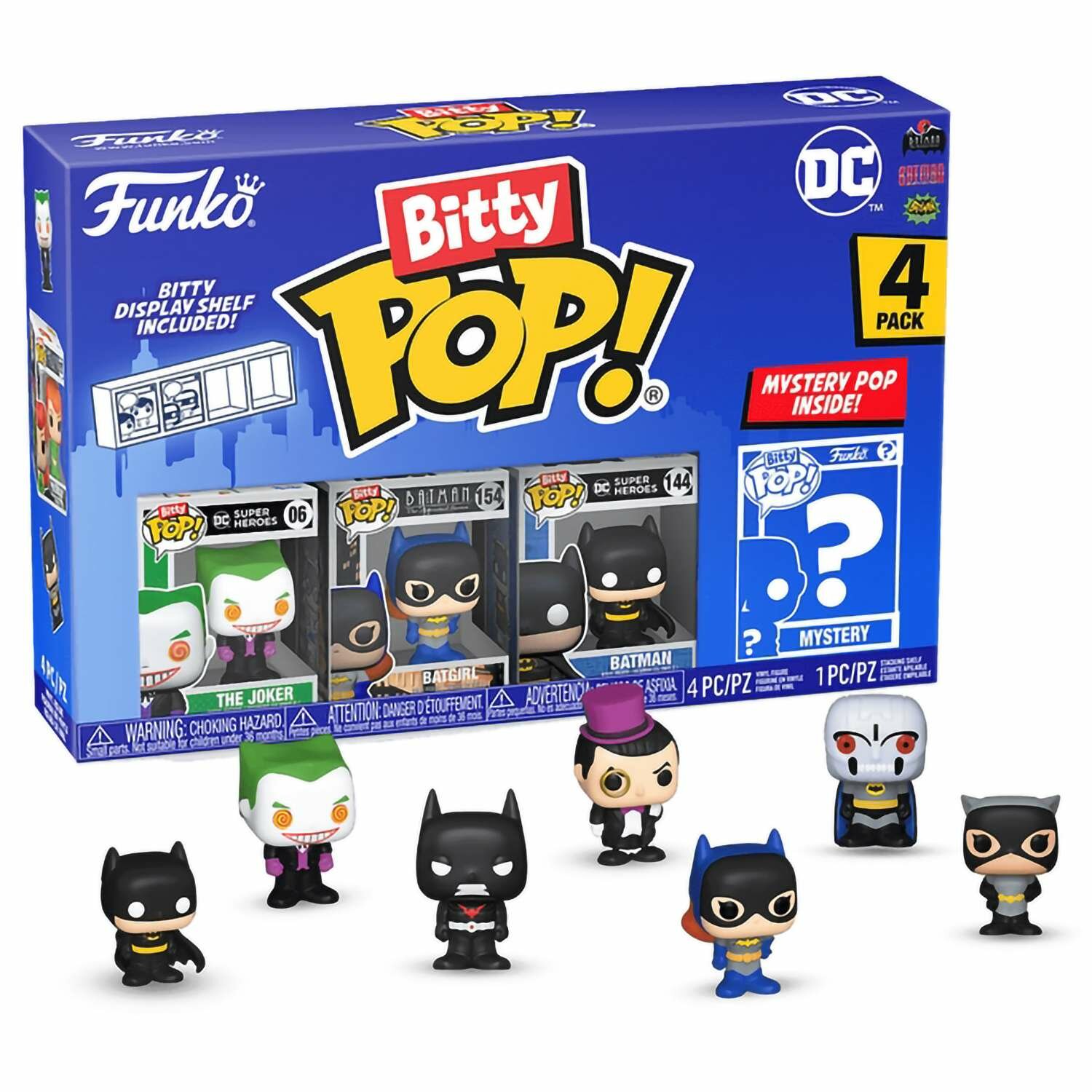 Фигурка DC Comics S2 Funko Bitty POP! Joker+Batgirl+Batman+Mystery