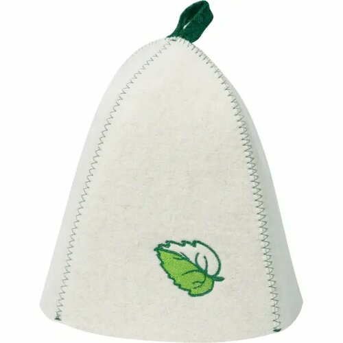 Шапка для бани Невский Банщик Лист с вышивкой фетр 880₽