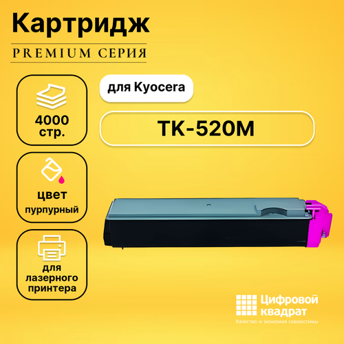 Картридж DS TK-520M Kyocera пурпурный совместимый