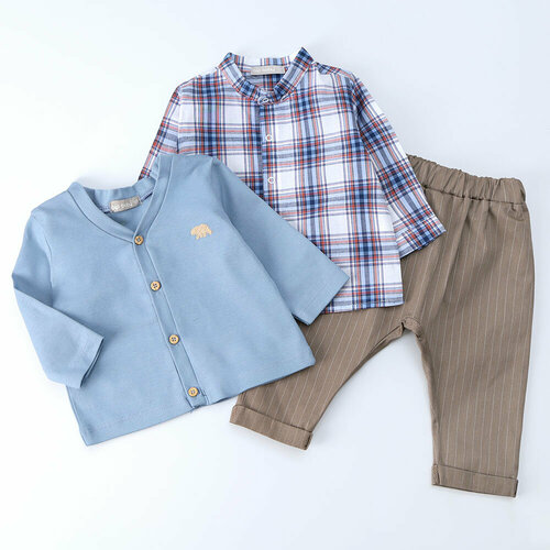 комплект одежды baby rose для девочек размер 74 44 бежевый Комплект одежды bip baby, размер 74/44, голубой