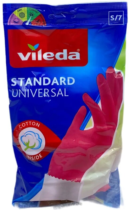 Перчатки хозяйственные VILEDA STANDART / Виледа Стандарт размер S