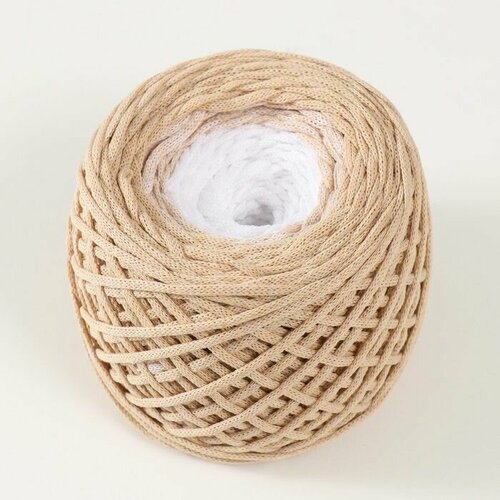 Хлопковый шнур 3 мм 220м240 5 гр Градиент Лето печеньебелый 1163₽