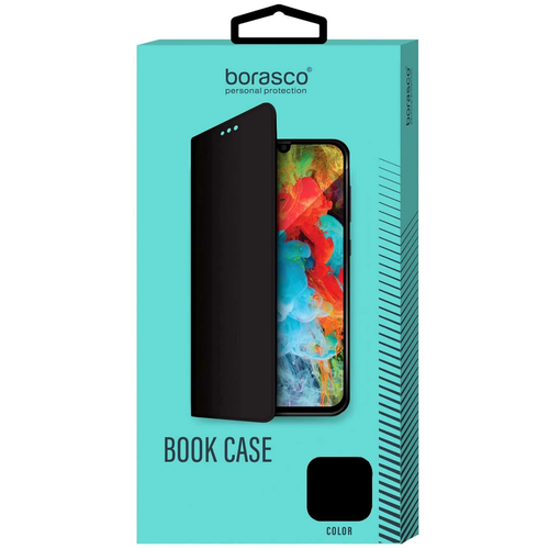 чехол книжка для samsung galaxy a73 черный book case borasco Чехол-книжка для Samsung Galaxy A73 черный Book Case, BoraSco