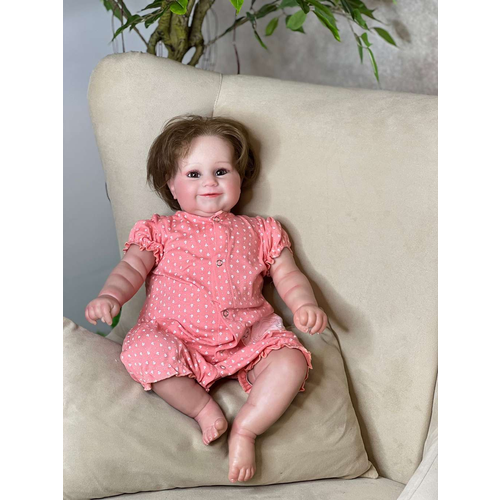 фото Кукла реборн мягконабивная 60см в пакете (fa-604) npk doll
