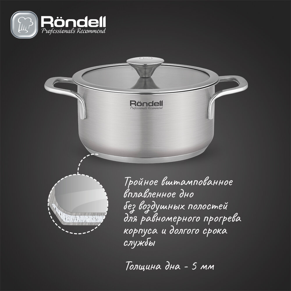 Кастрюля с/кр 24 см 4,8 л Modern Rondell RDS-1748