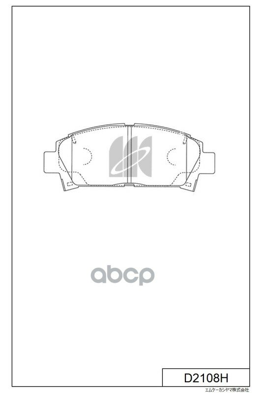 D2108-01_=427 02=Fdb928 ! Колодки Дисковые Пtoyota Carina E 1.6-2.0D 93-97/Avensis 1.6I-2.0Td 97-00 Kashiyama арт. D2108H
