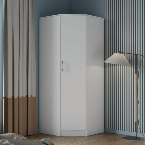 Изображение товара Угловой шкаф 80х200, Белый однодверный