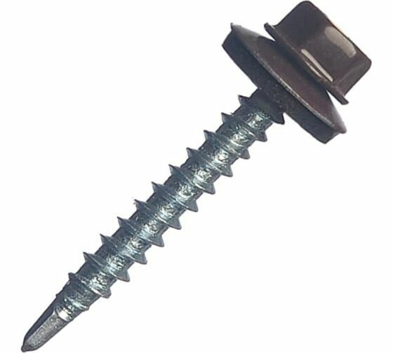 Кровельный саморез металлсервис 4.8x35, RAL 8017, 200 шт. 1220570