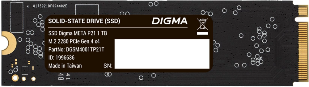 Накопитель SSD 1Tb Digma Meta P21 (DGSM4001TP21T)