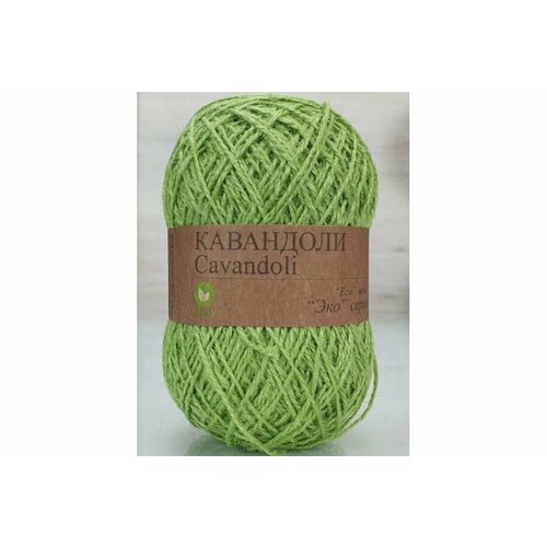 Пряжа Прочее Кавандоли зеленый (08), 100%джут, 180м, 100г, 1шт