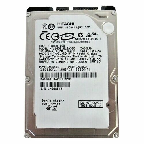 Жесткий диск Hitachi 0A56413 160Gb 5400 SATA 2,5