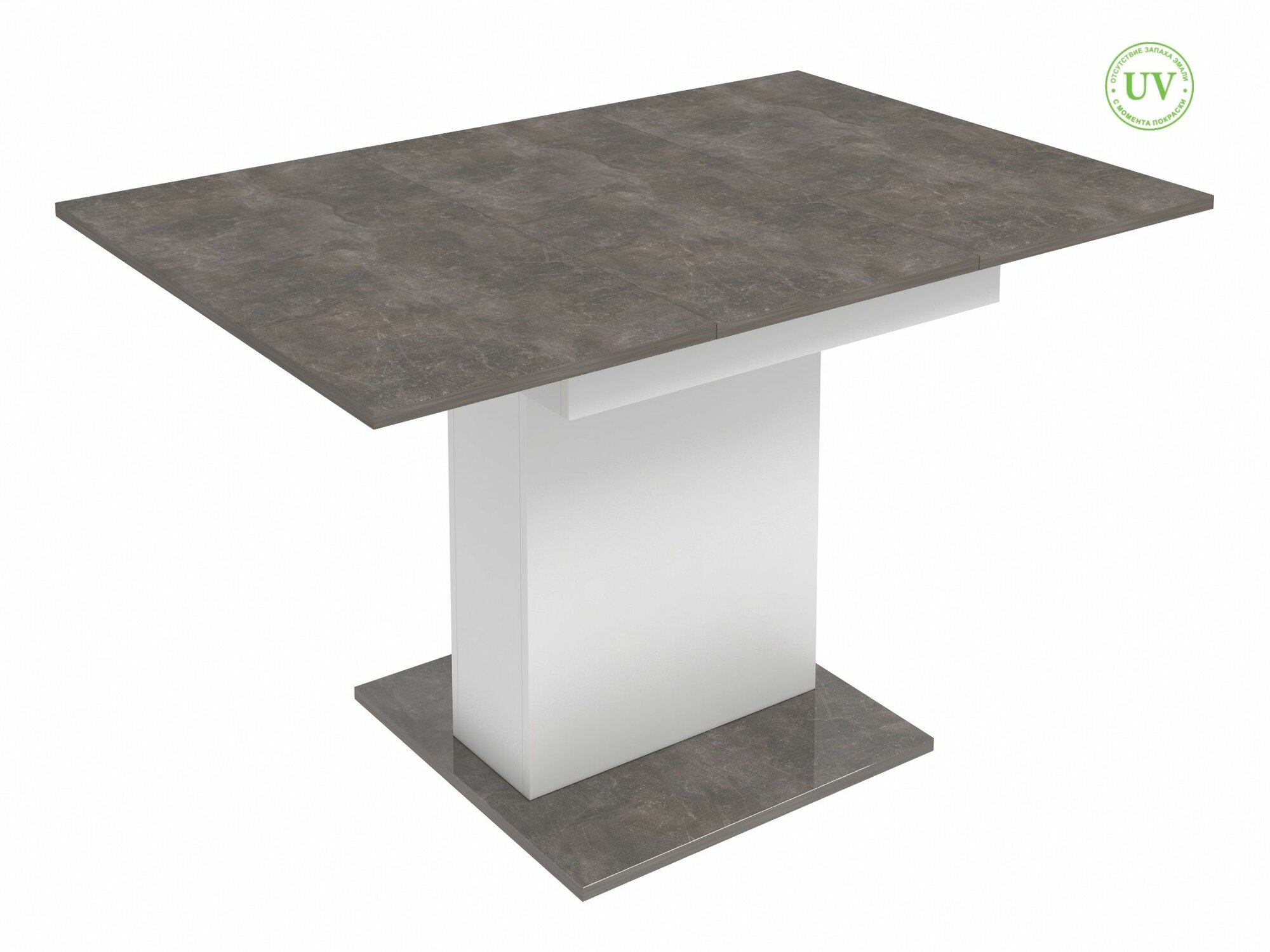 фото Стол обеденный Bergamo 4 исп.2, бежевый глянец, 90(132)х90х80 см, раздвижной, стол кухонный, стол трансформер, квадратный