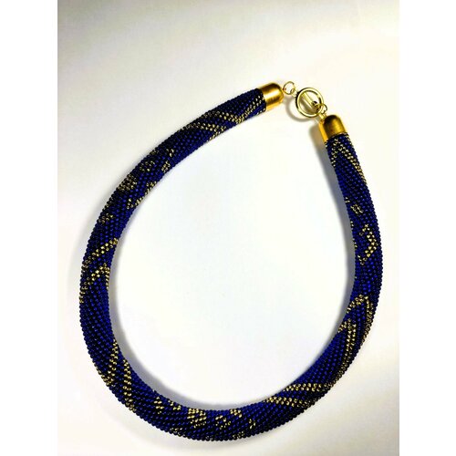 ожерелье ручной работы в стиле лолита Колье Клеопатра, длина 42 см, синий, золотой