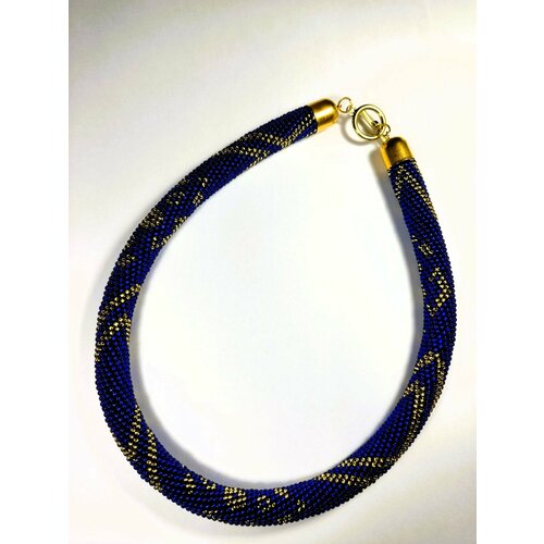 Колье длина 42 см синий золотой 1880₽