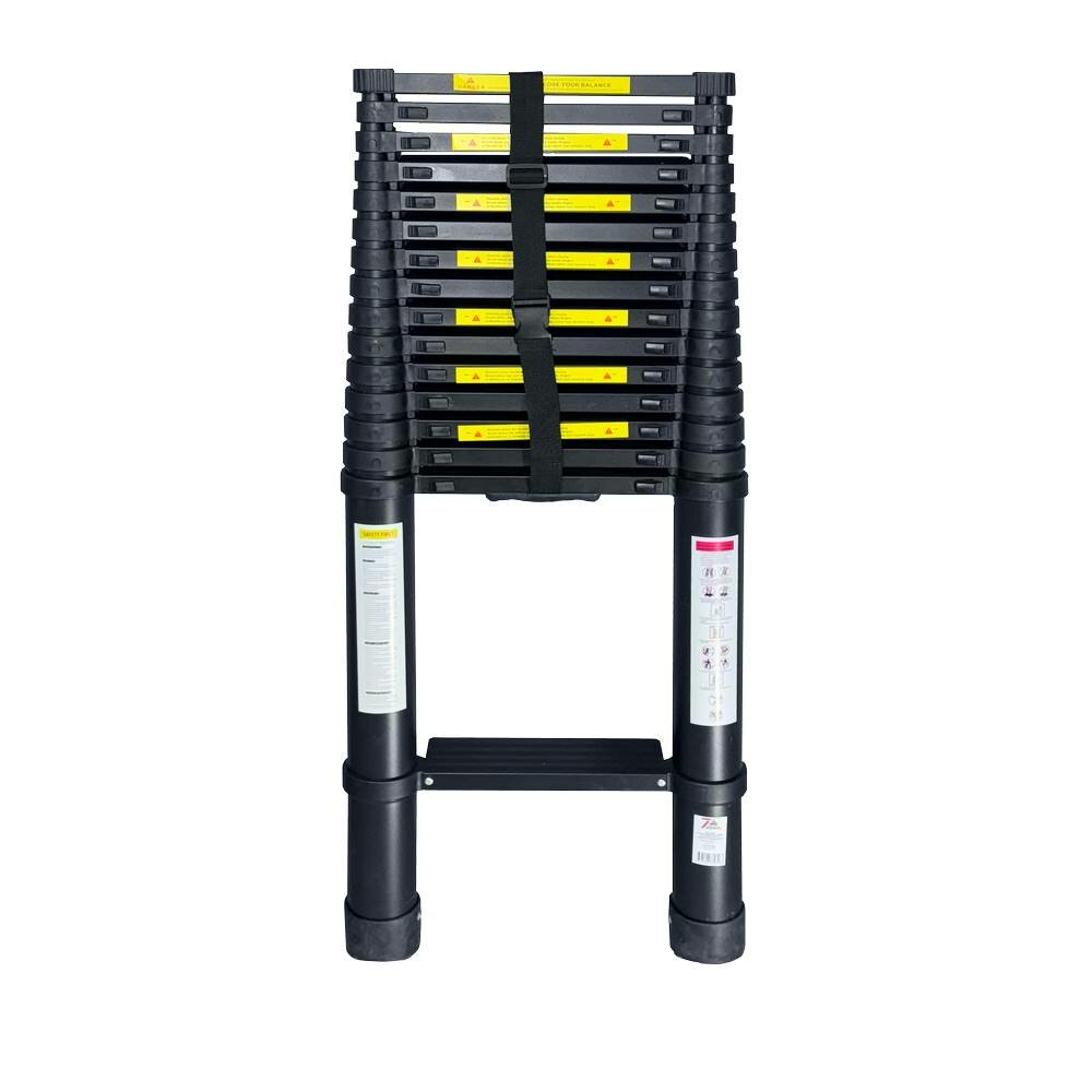 фото Лестница Телескопическая Черная Sevenberg Ay-62 С Широкими Ступенями 6,2 М.
