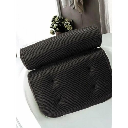 Подушка для ванной на присосках черная