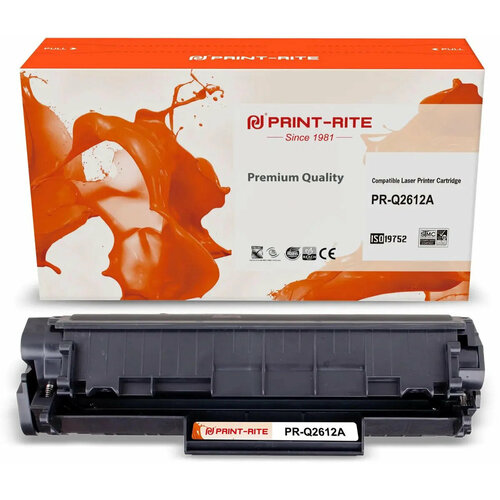 Лазерный картридж Print Rite PR-Q2612A черный картридж лазерный print rite tfh724bpu1j1 pr q2612a q2612a black 2000стр для hp lj 1010 1012 1015 1018 1020 1020plus 1022 3015 3020 pr q2612a