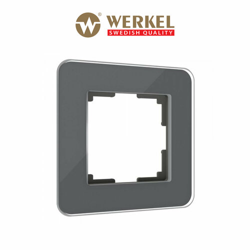 Рамка из стекла на 1 пост Werkel Elite W0012440 графит