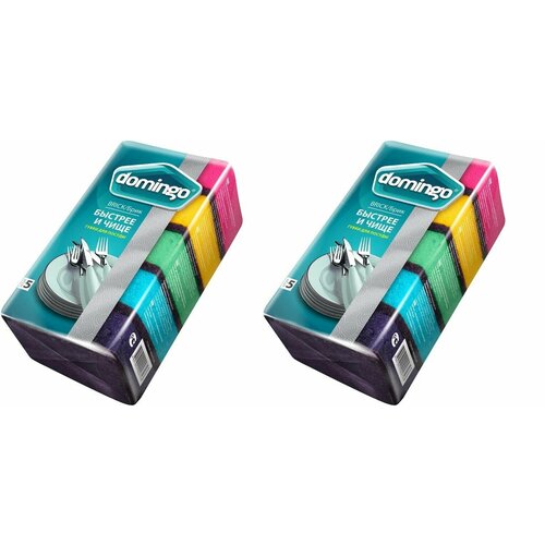 Губки для мытья посуды DOMINGO 5 штук в упаковке 2 уп 493₽