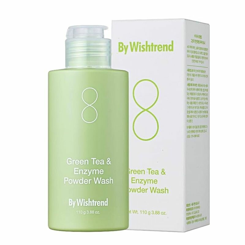 BY WISHTREND Пудра энзимная с зелёным чаем Green Tea and Enzyme Powder Wash, 110г