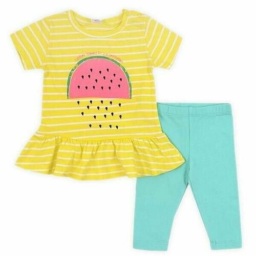 Комплект одежды , размер 122, розовый, желтый брюки и джинсы crockid бриджи для девочки кр 4074