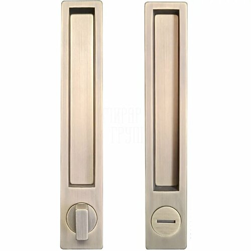 Ручка для раздвижных дверей Pamar MN 1096 Z с заверткой и шлицем с обр. ст. античная латунь