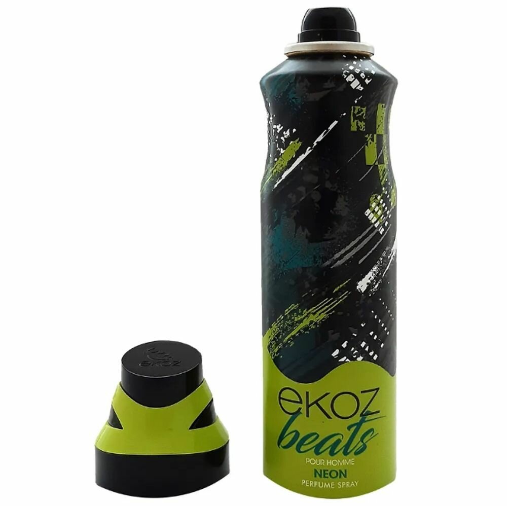 Дезодорант спрей для тела Ekoz Beats Neon парфюмированный мужской 200 мл - фото №6